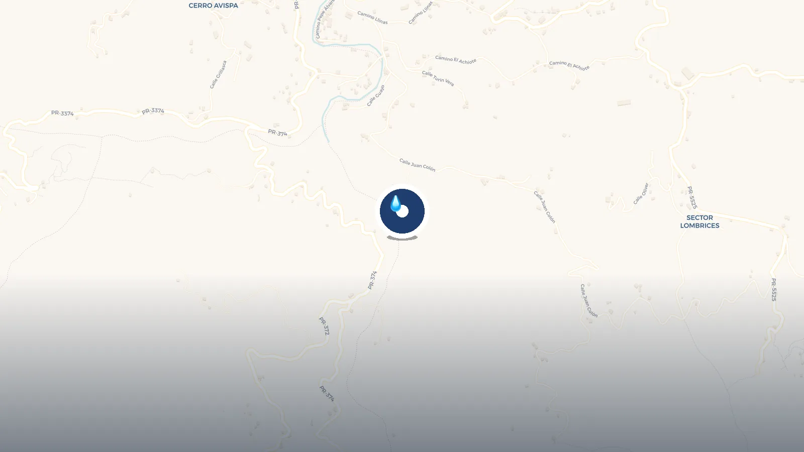 Mapa de Charca arriba nuez