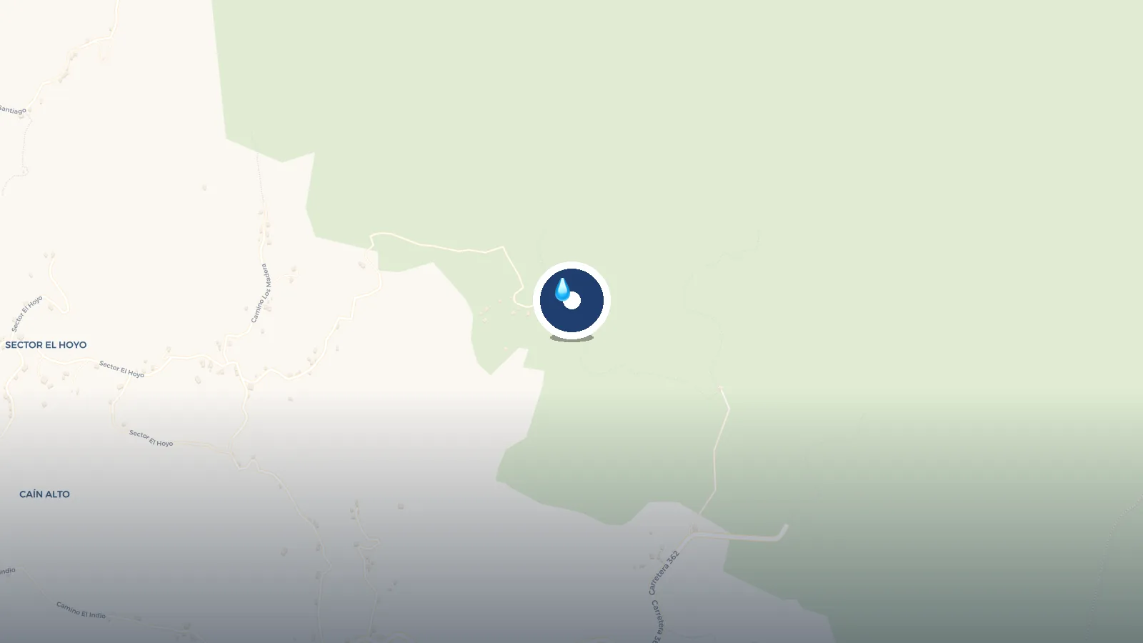 Mapa de Represa y Cascada