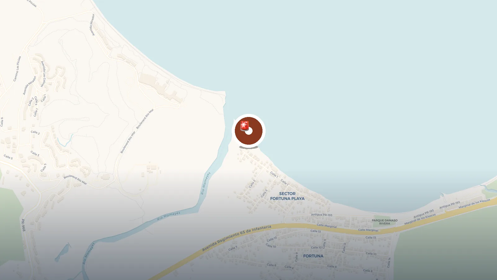 Mapa de Bandera Columpio Playero