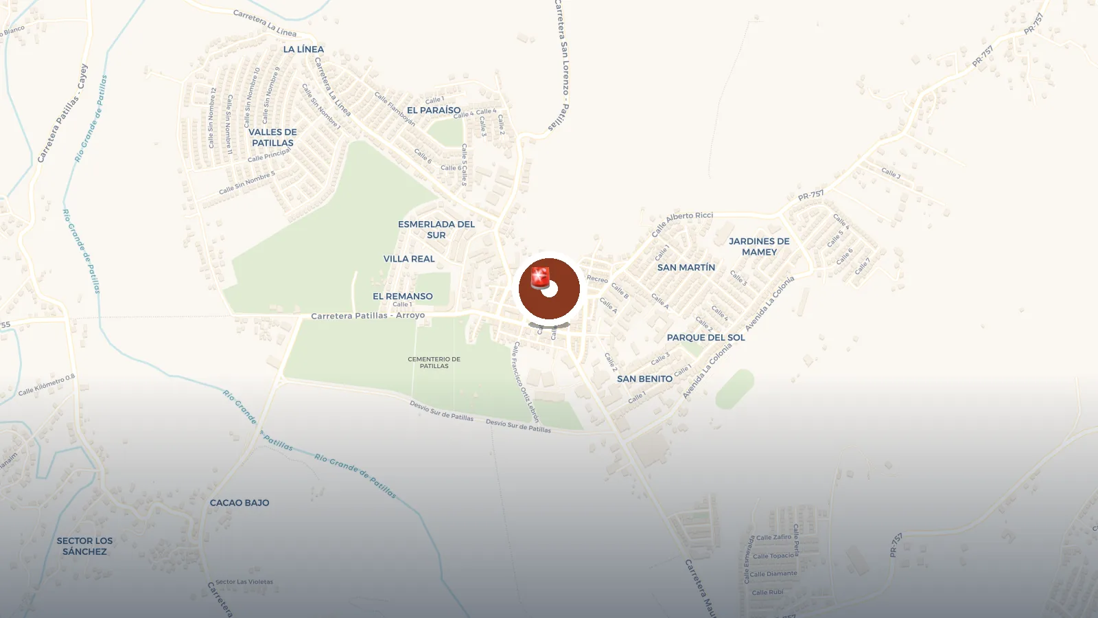 Mapa de Bandera Plaza