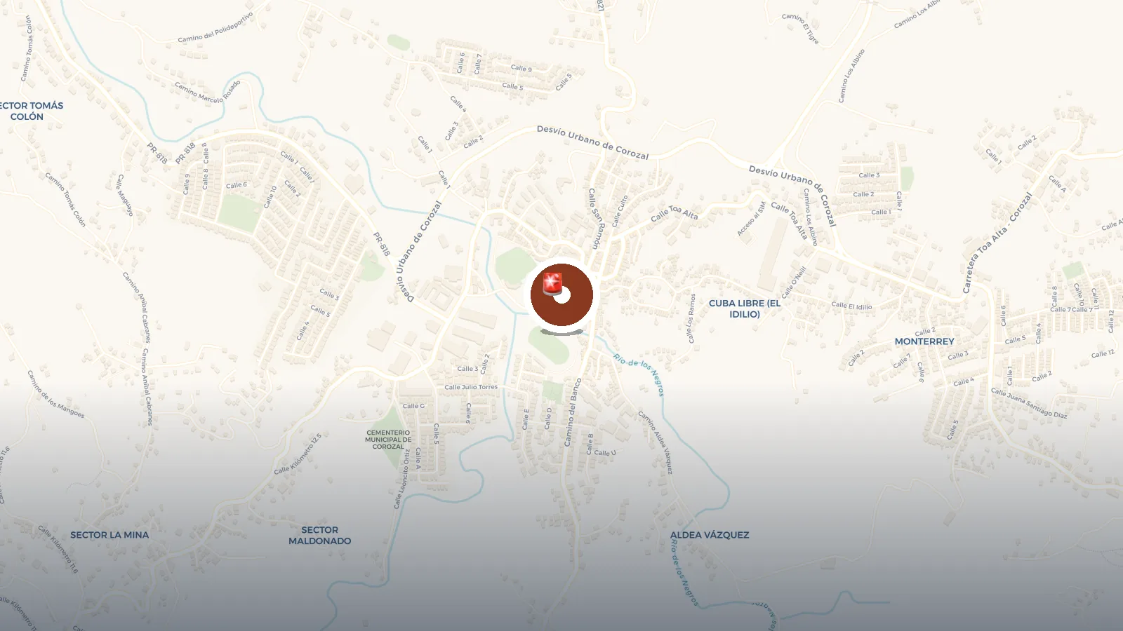 Mapa de Proyecto Bandera Corozal