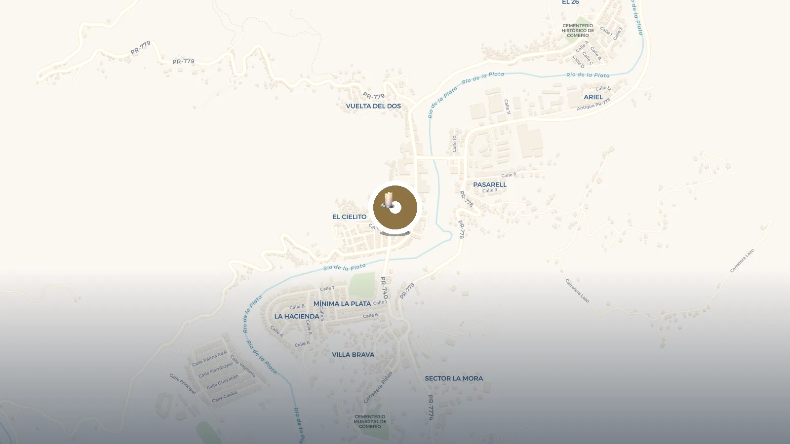 Mapa de Plaza Publica Comerio