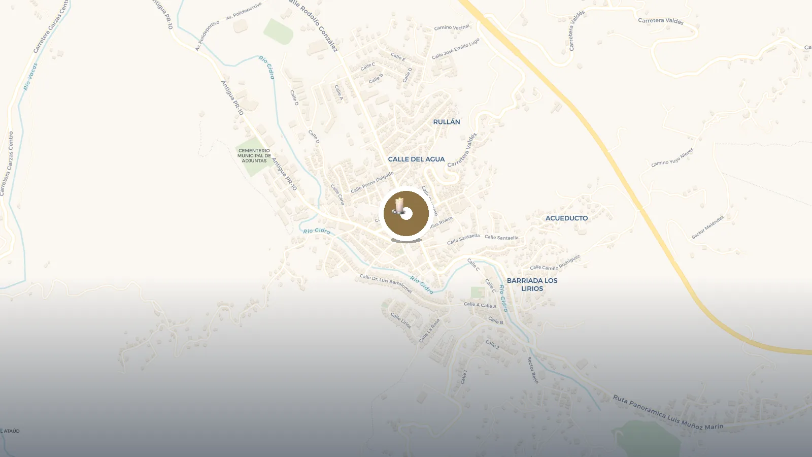 Mapa de Plaza Pública De Adjuntas