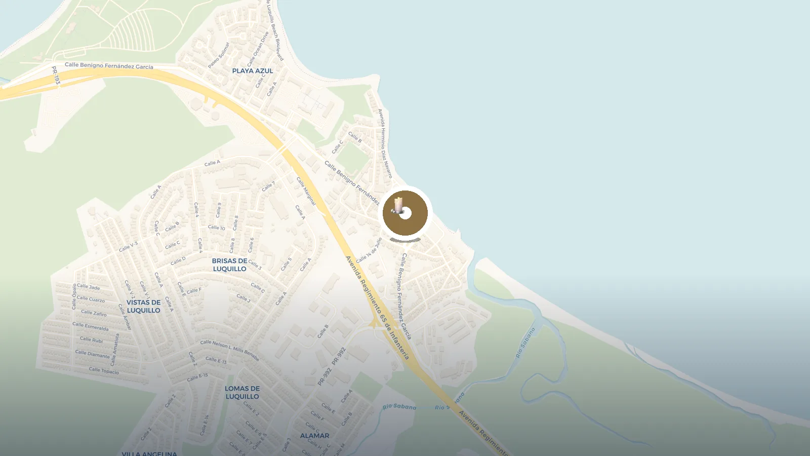 Mapa de Plaza Pública de Luquillo
