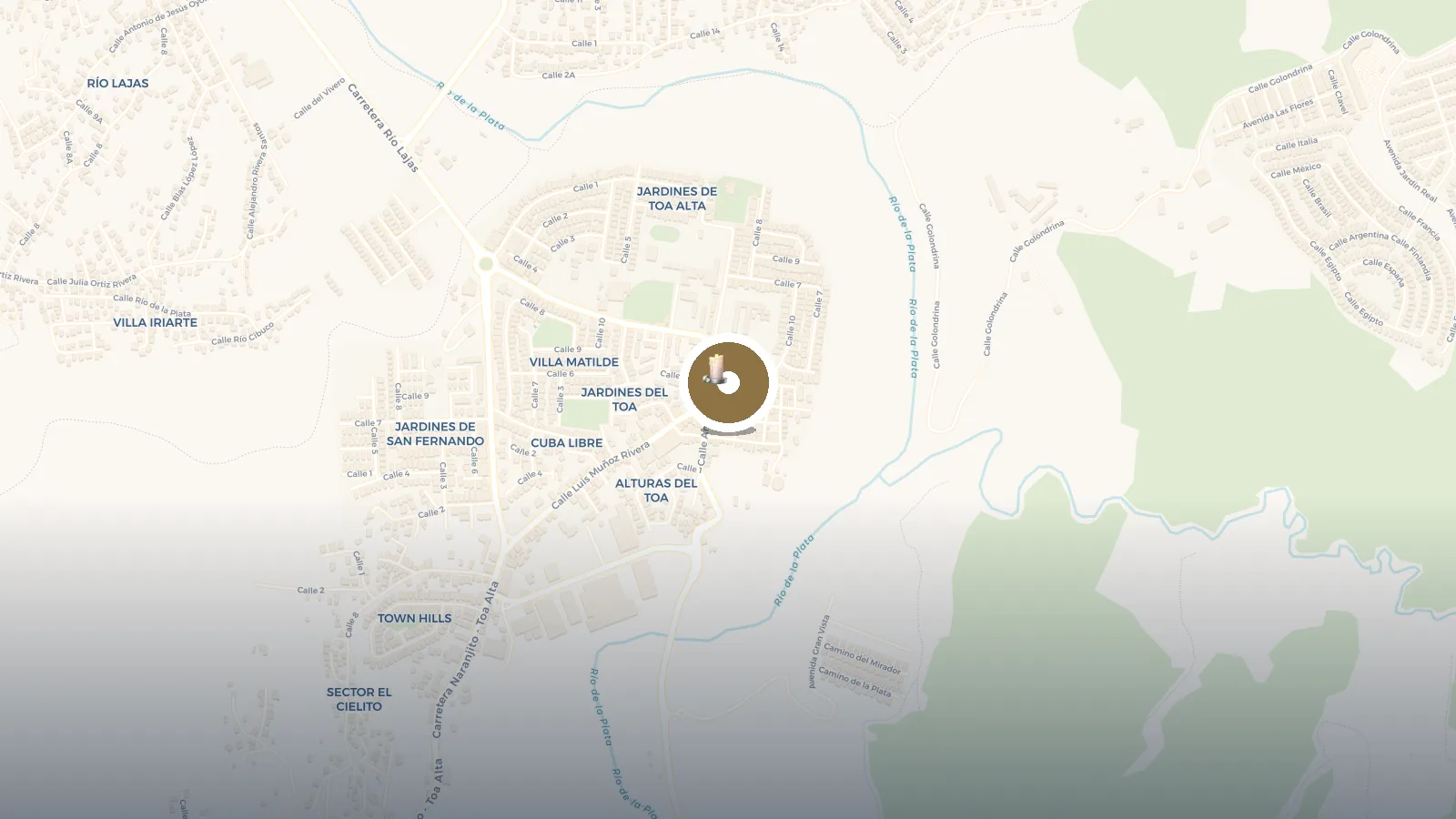 Mapa de Plaza Publica de Toa Alta