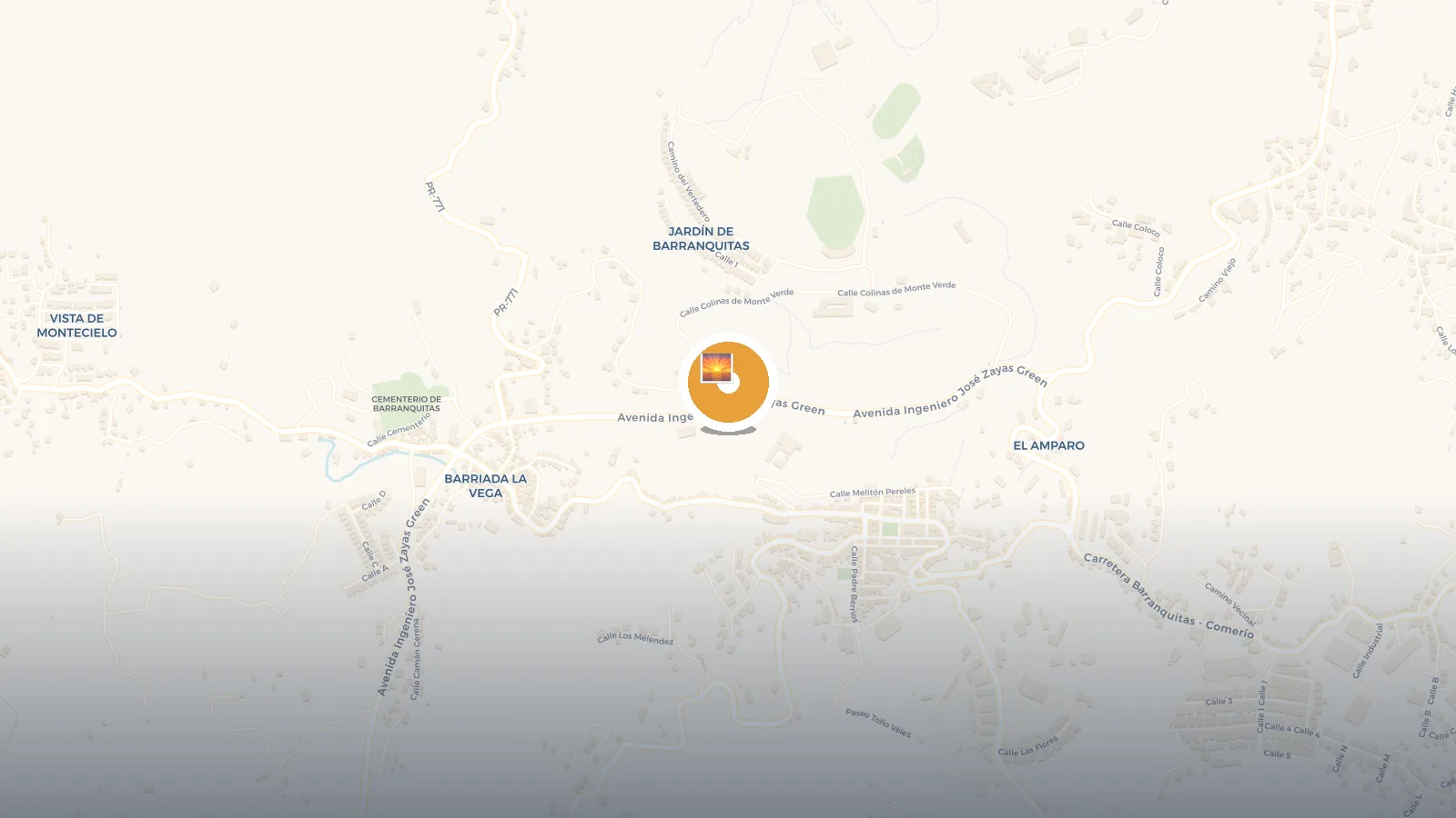 Mapa de Paseo Lineal y Mirador Turístico de Barranquitas