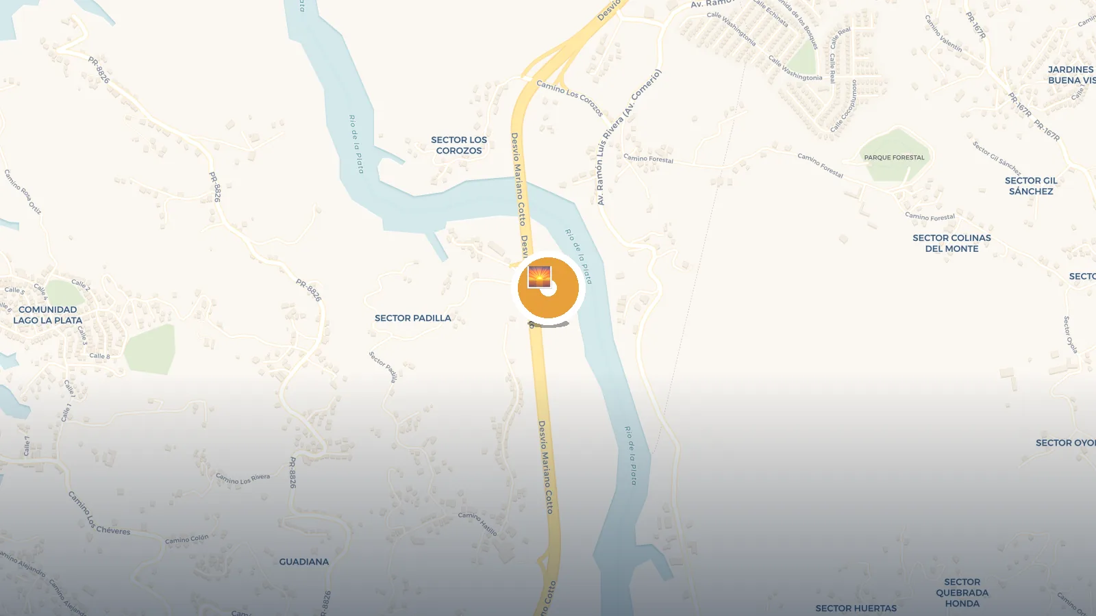Mapa de Puente Atirantado Naranjito