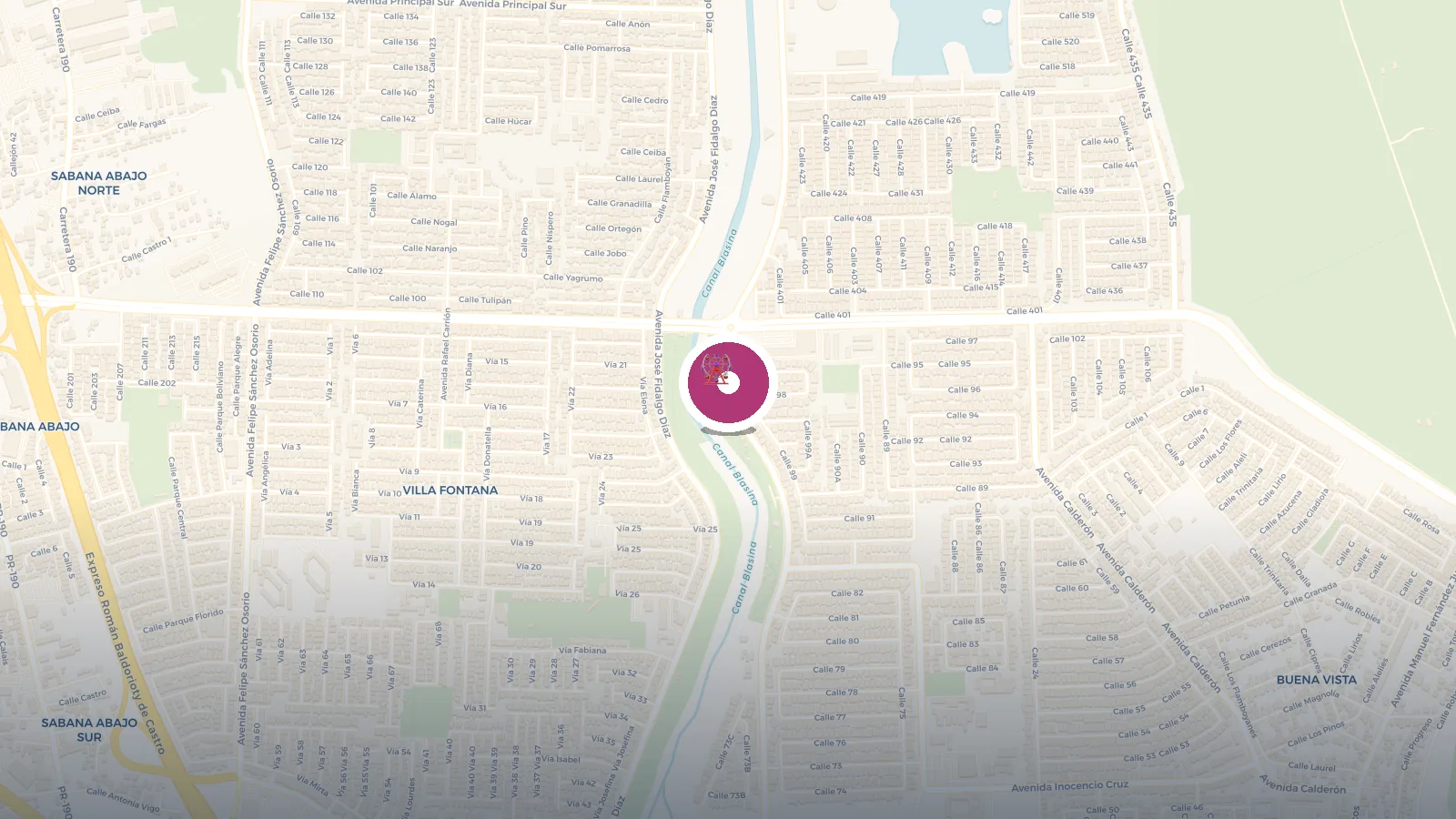 Mapa de Parque Acuático Aquasol