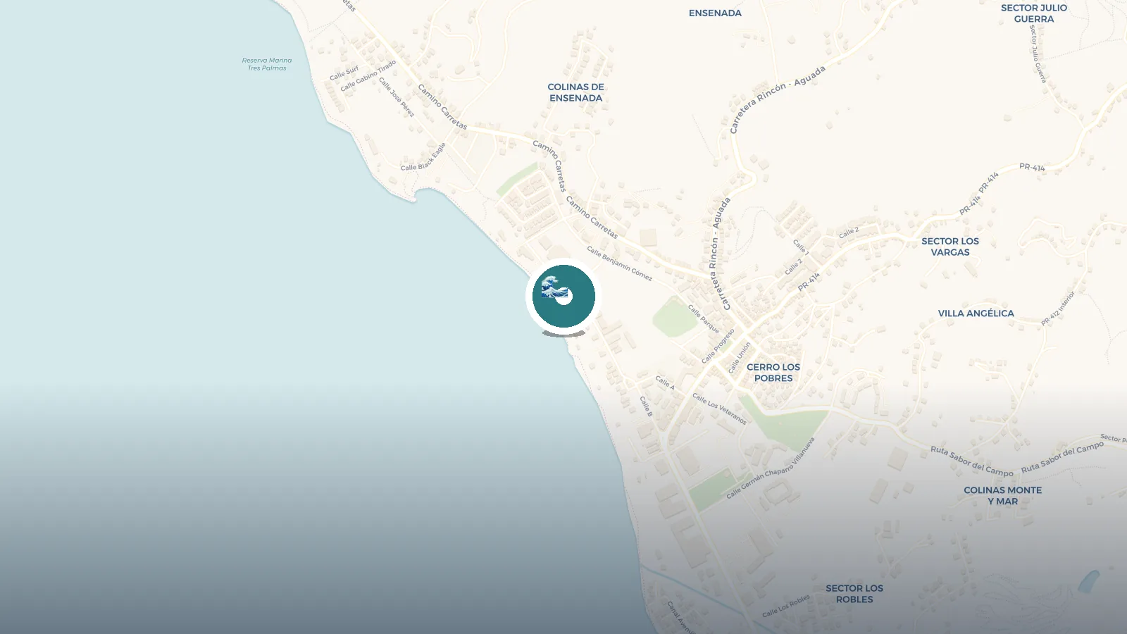 Mapa de Balneario de Rincón