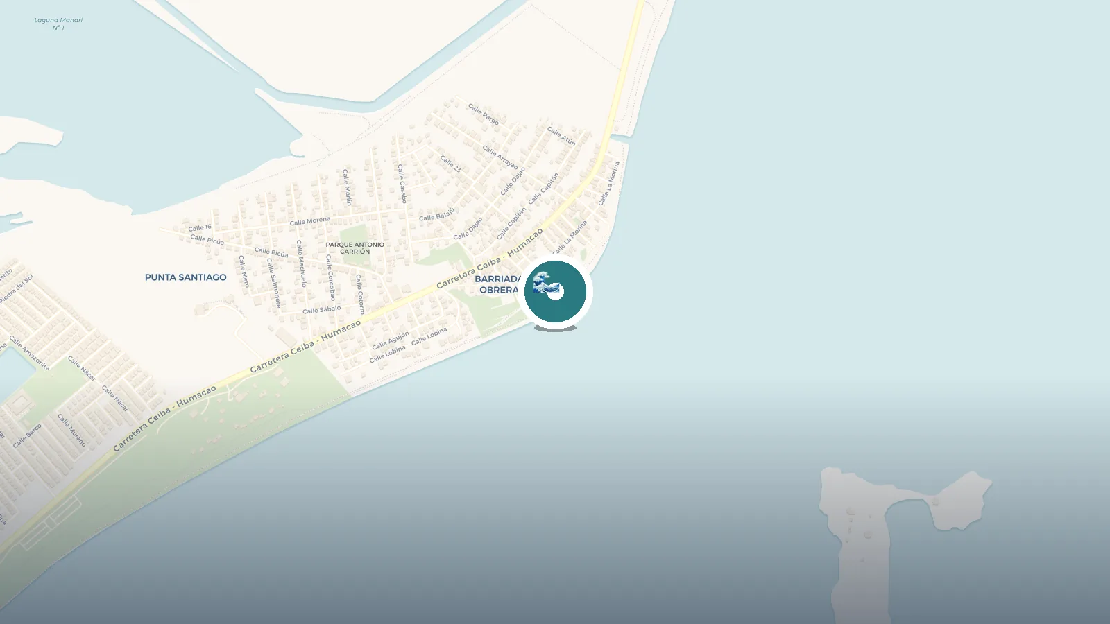 Mapa de Muelle Punta Santiago