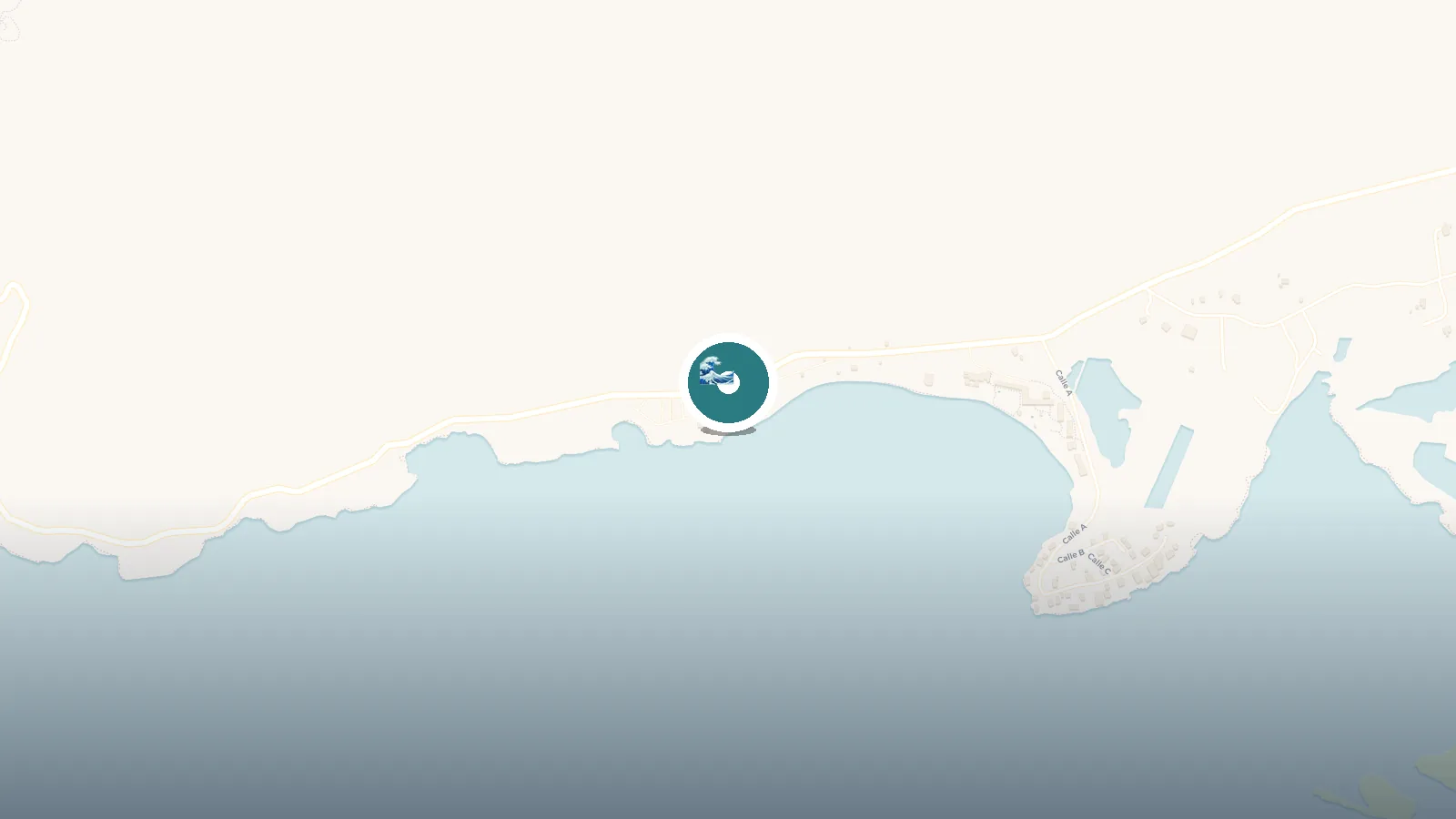 Mapa de Playa Caña Gorda