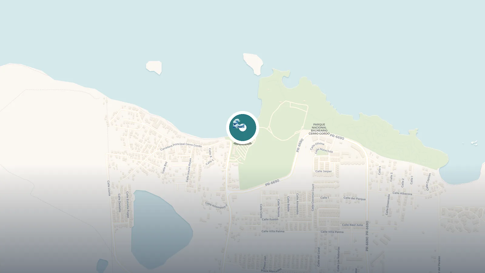 Mapa de Playa Cerro Gordo