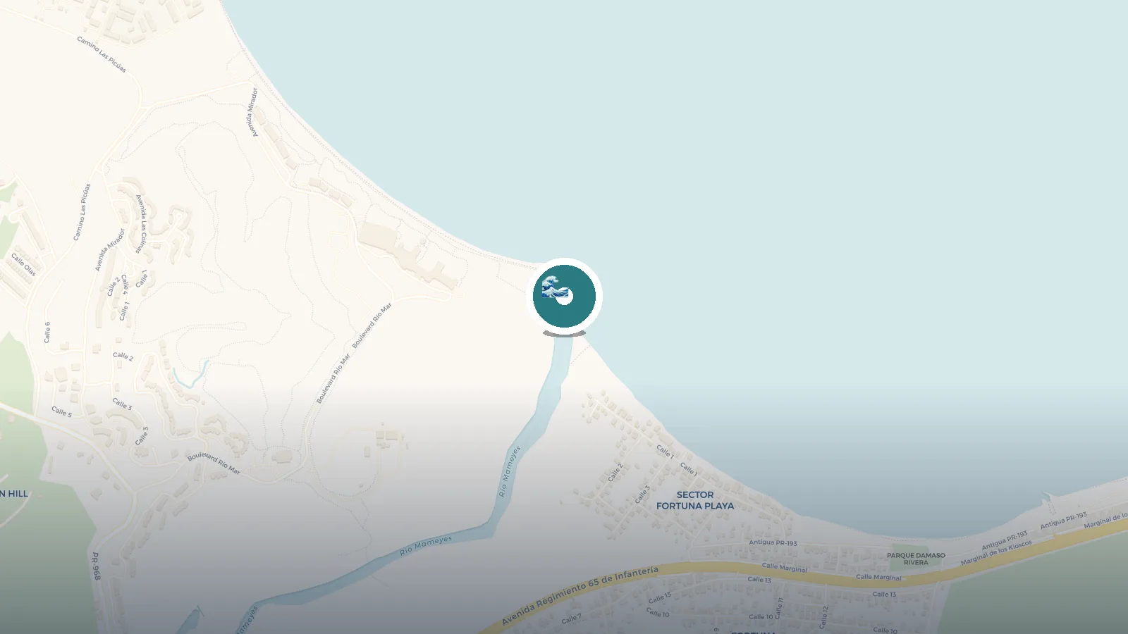 Mapa de Playa Desembocadora Rio