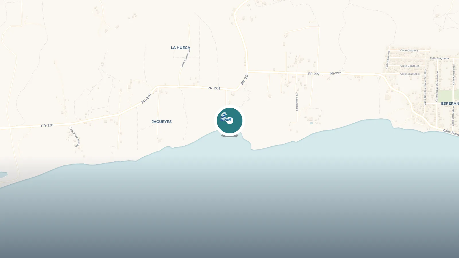 Mapa de Playa Negra (Black Sand Beach)