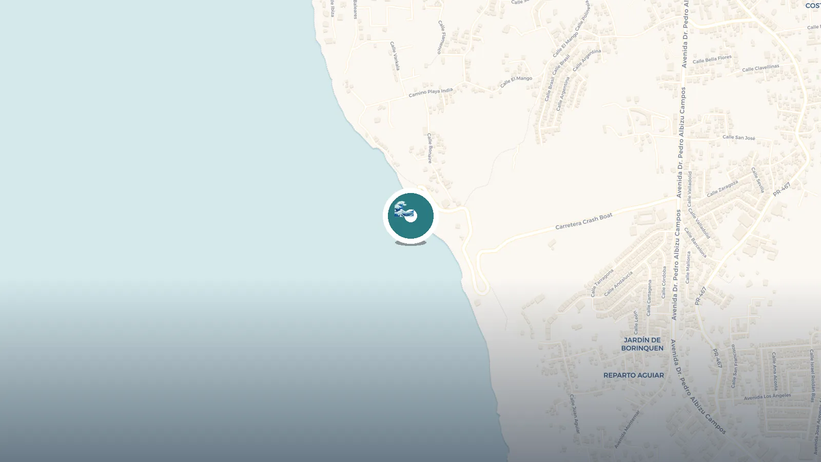 Mapa de Snorkeling - Crash Boat