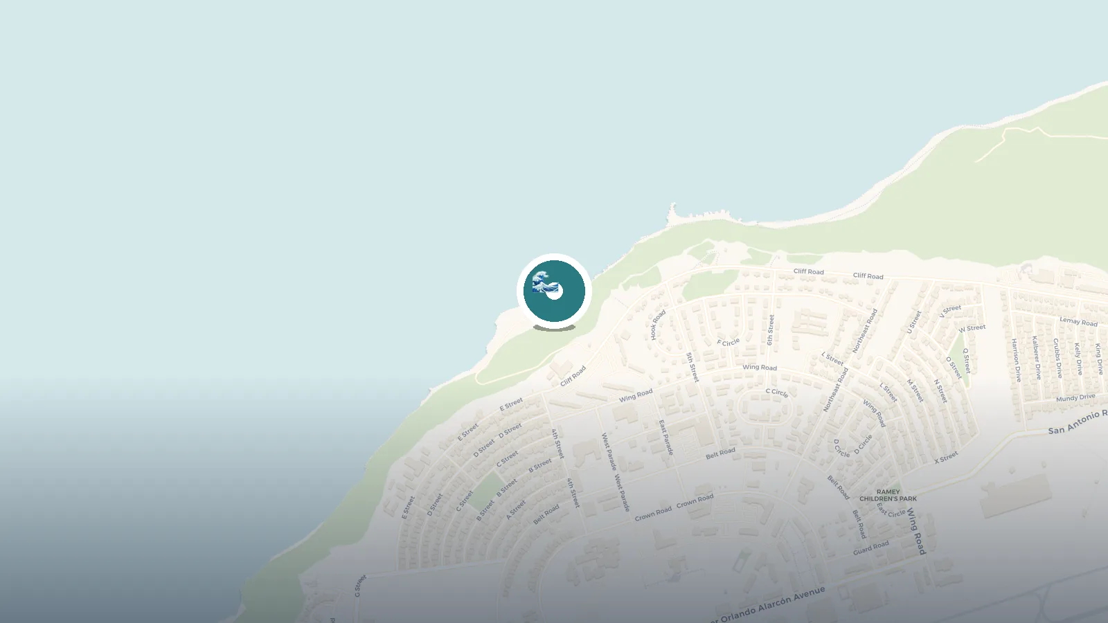 Mapa de Surfer's Beach