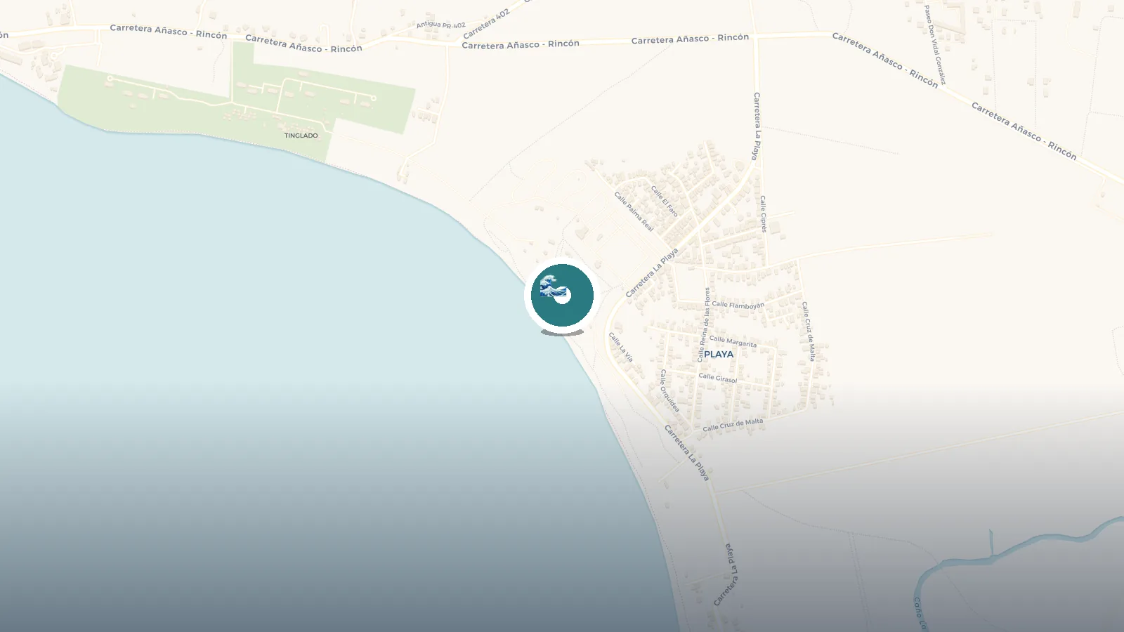 Mapa de Tres Hermanos Camping