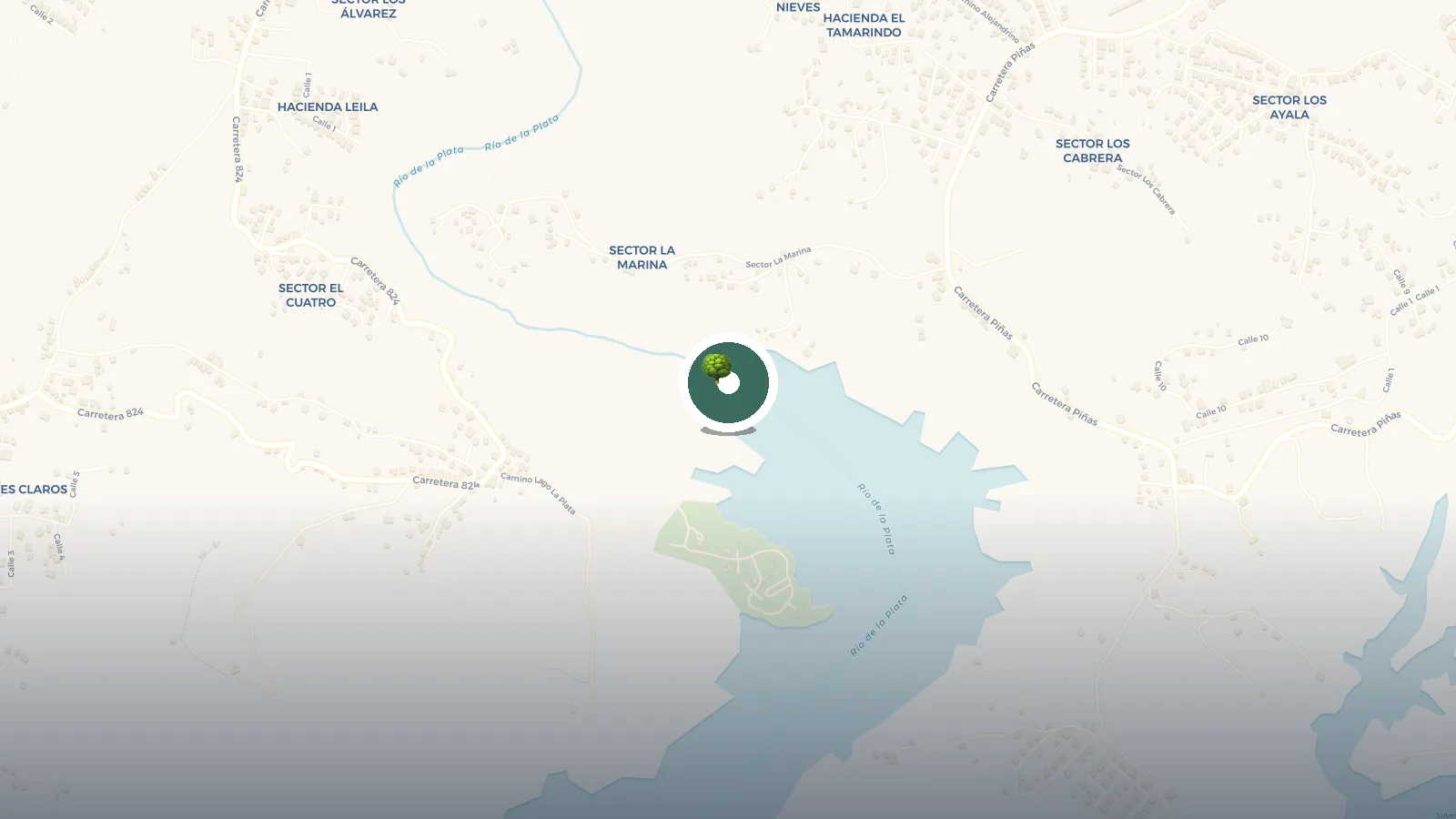 Mapa de Embalse La Plata