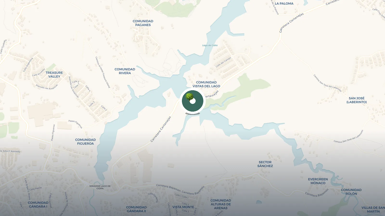 Mapa de Lago de Cidra