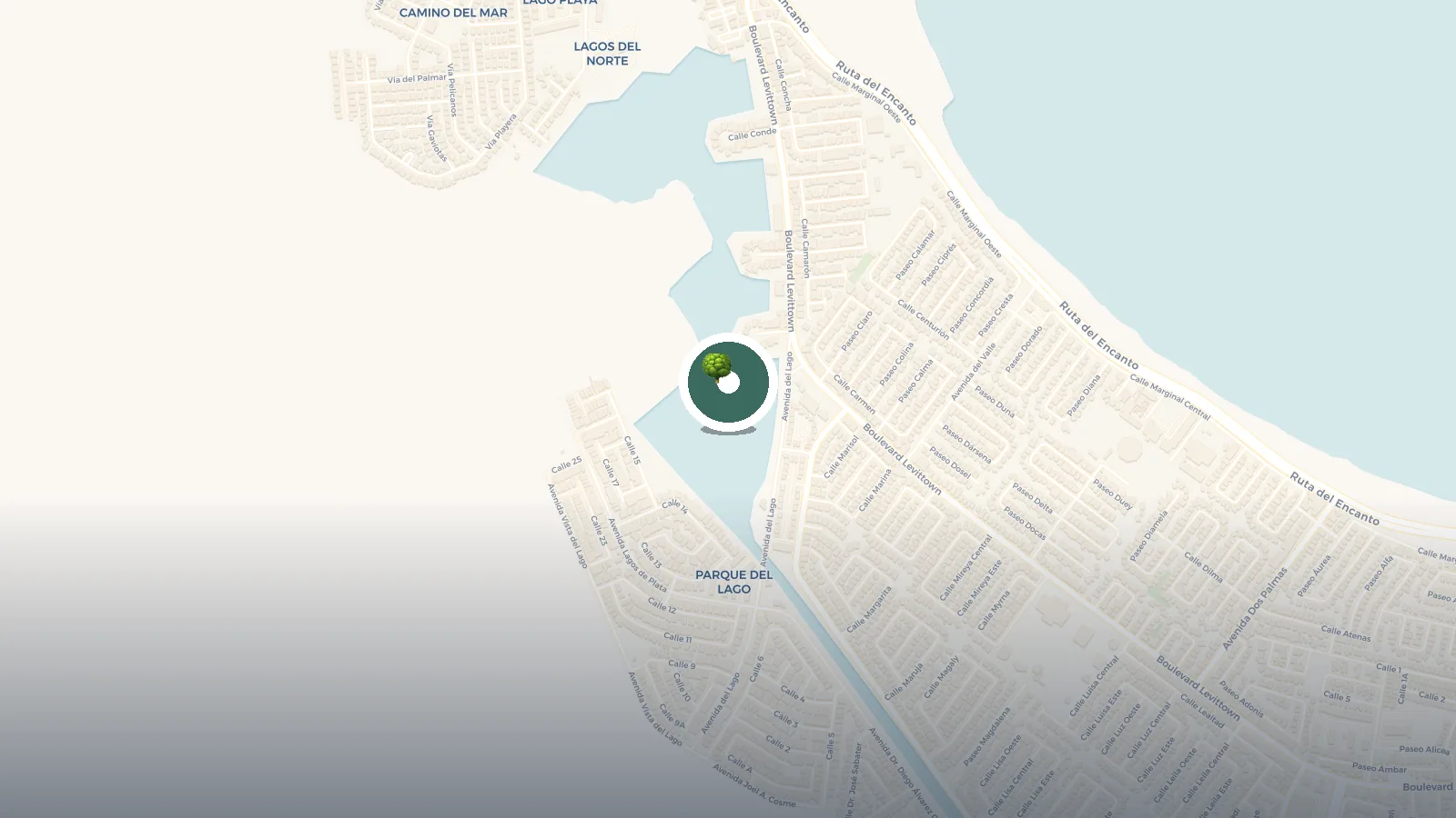 Mapa de Lago de Levittown