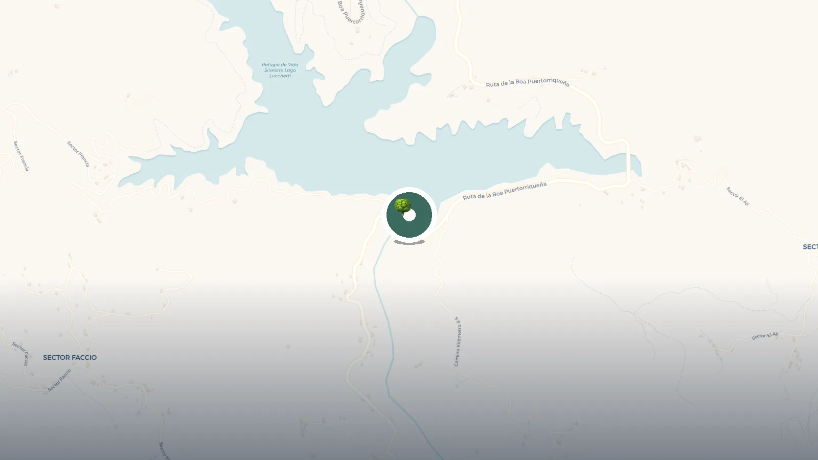 Mapa de Represa Lago Luccheti