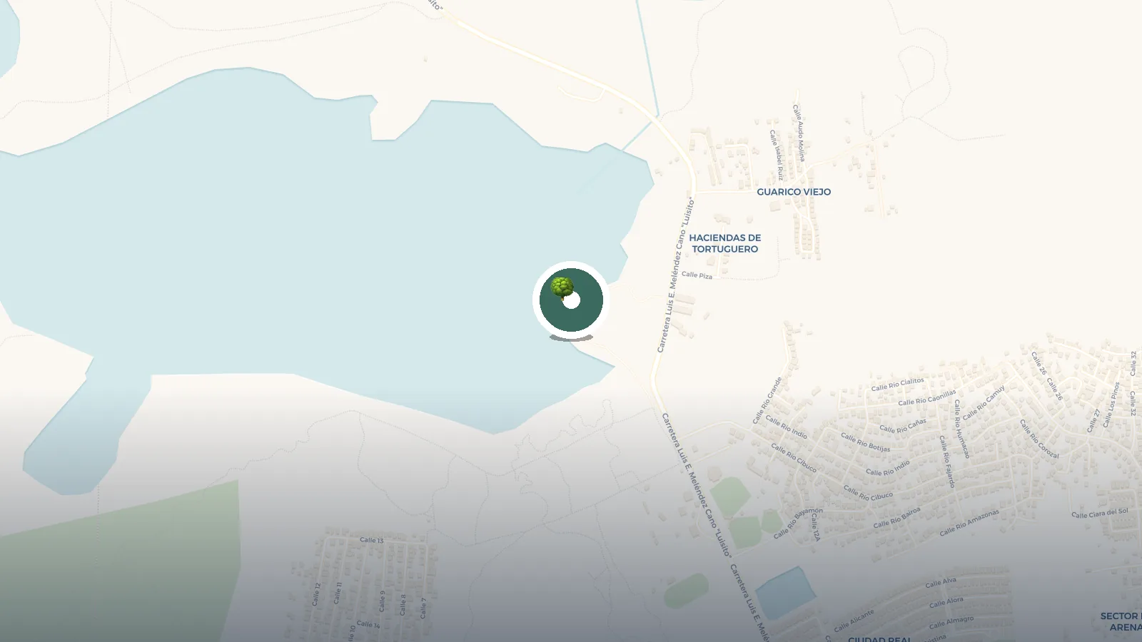 Mapa de Reserva Natural Laguna Tortuguero